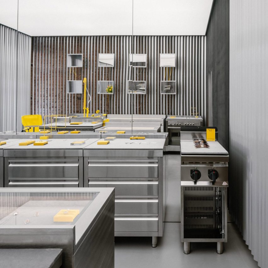 Metallic retail interiors