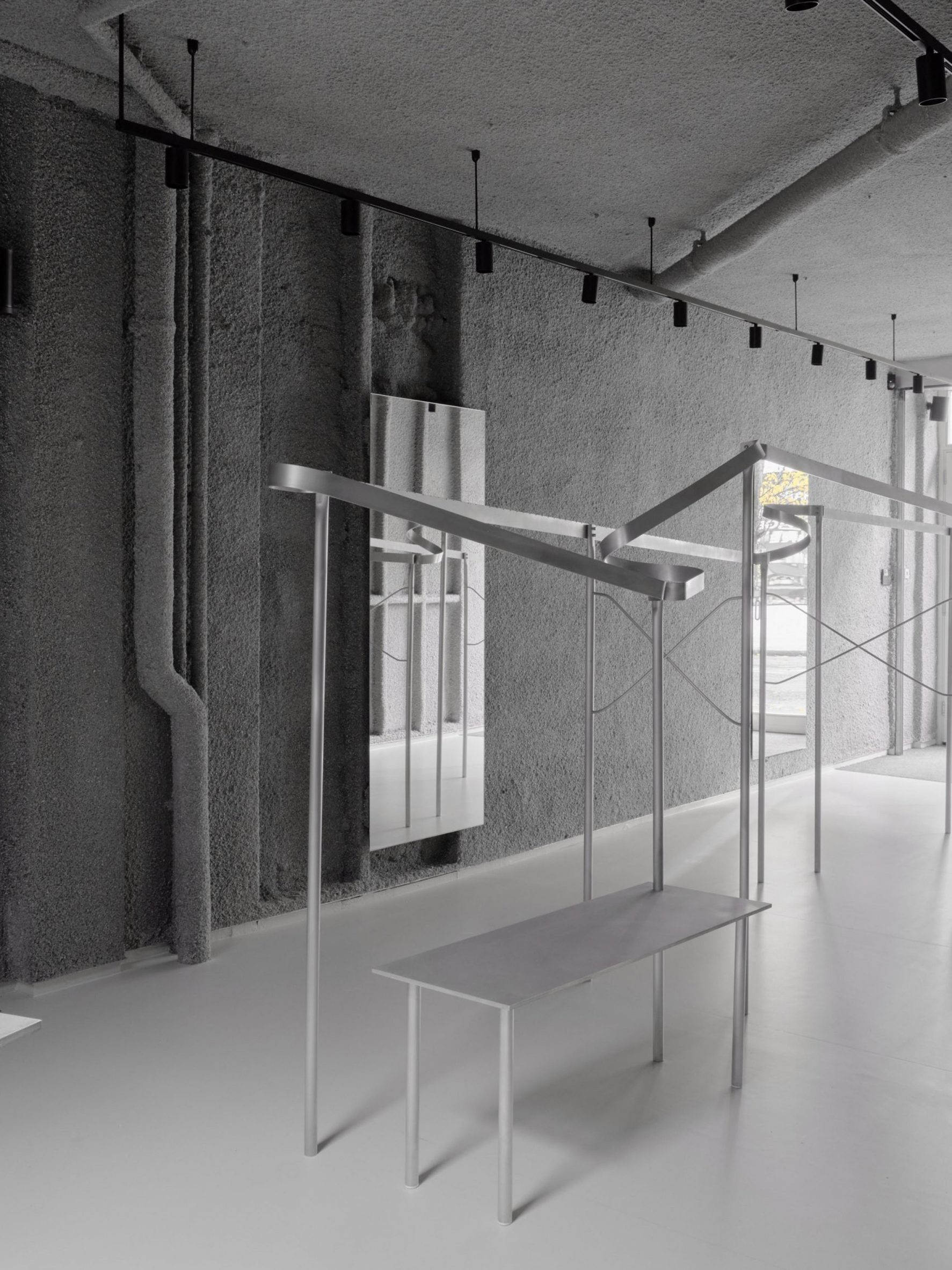 Metallic retail interiors