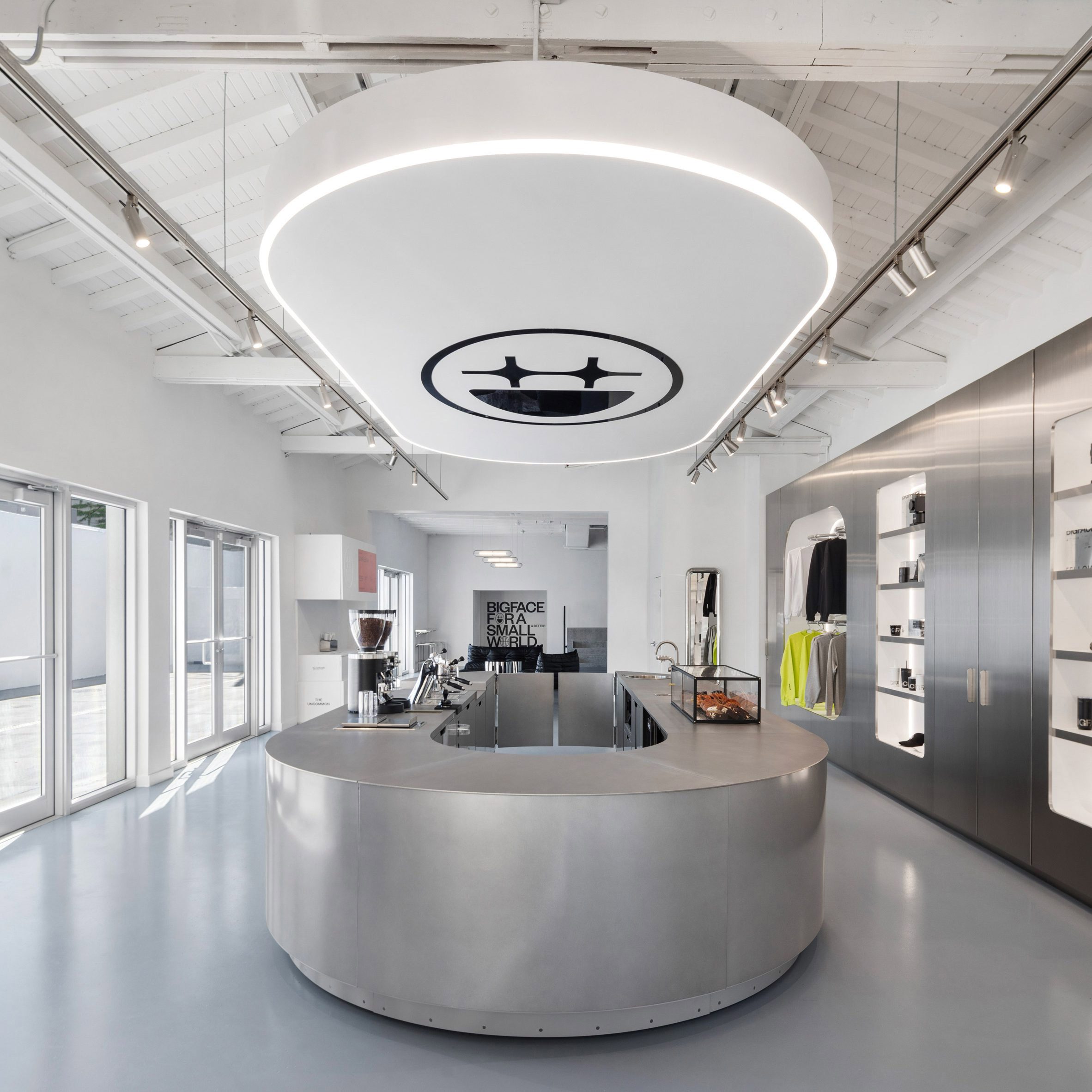 Metallic retail interiors