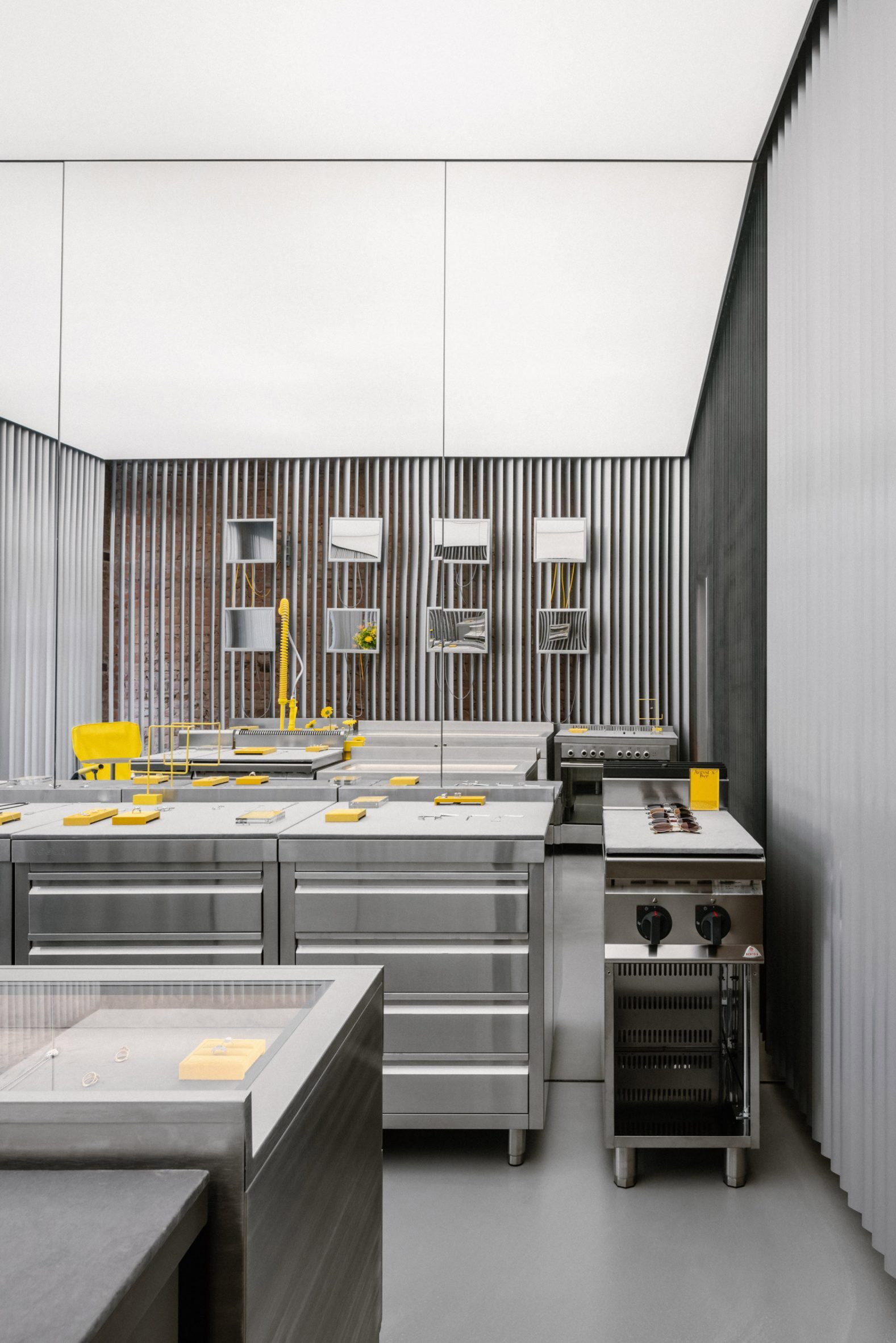 Metallic retail interiors