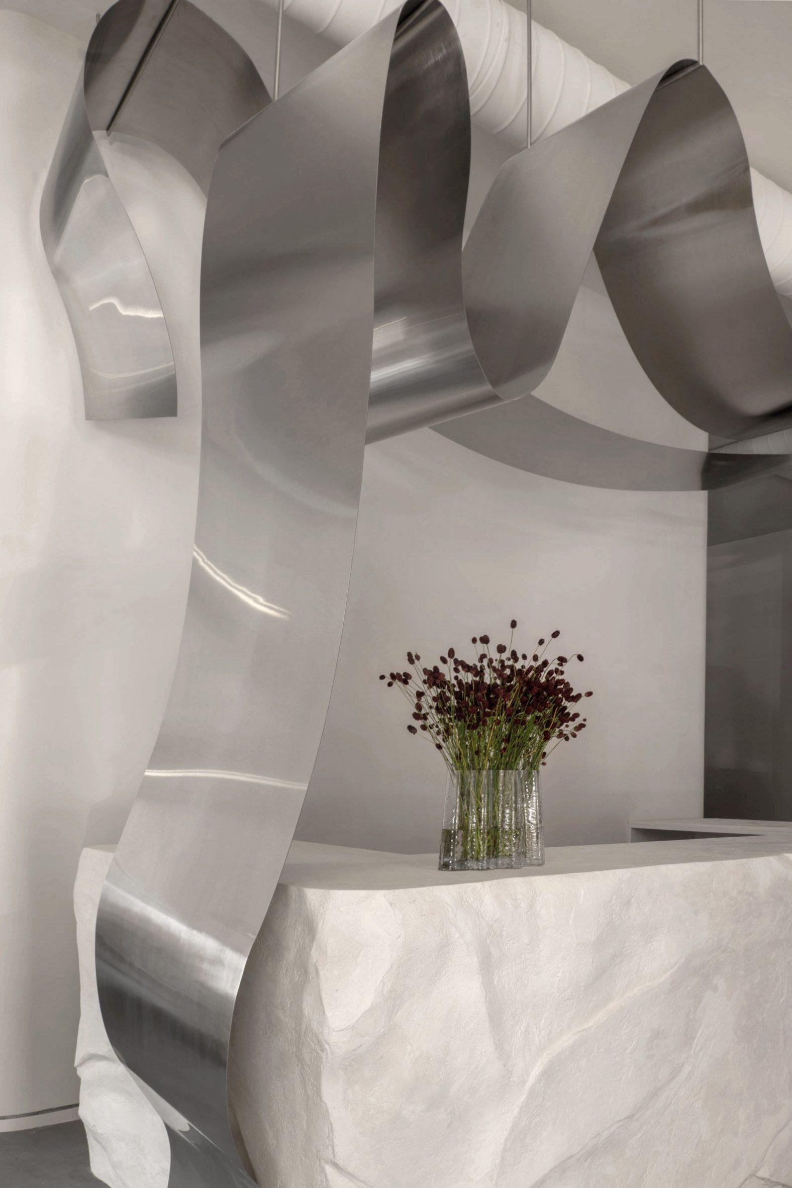 Metallic retail interiors