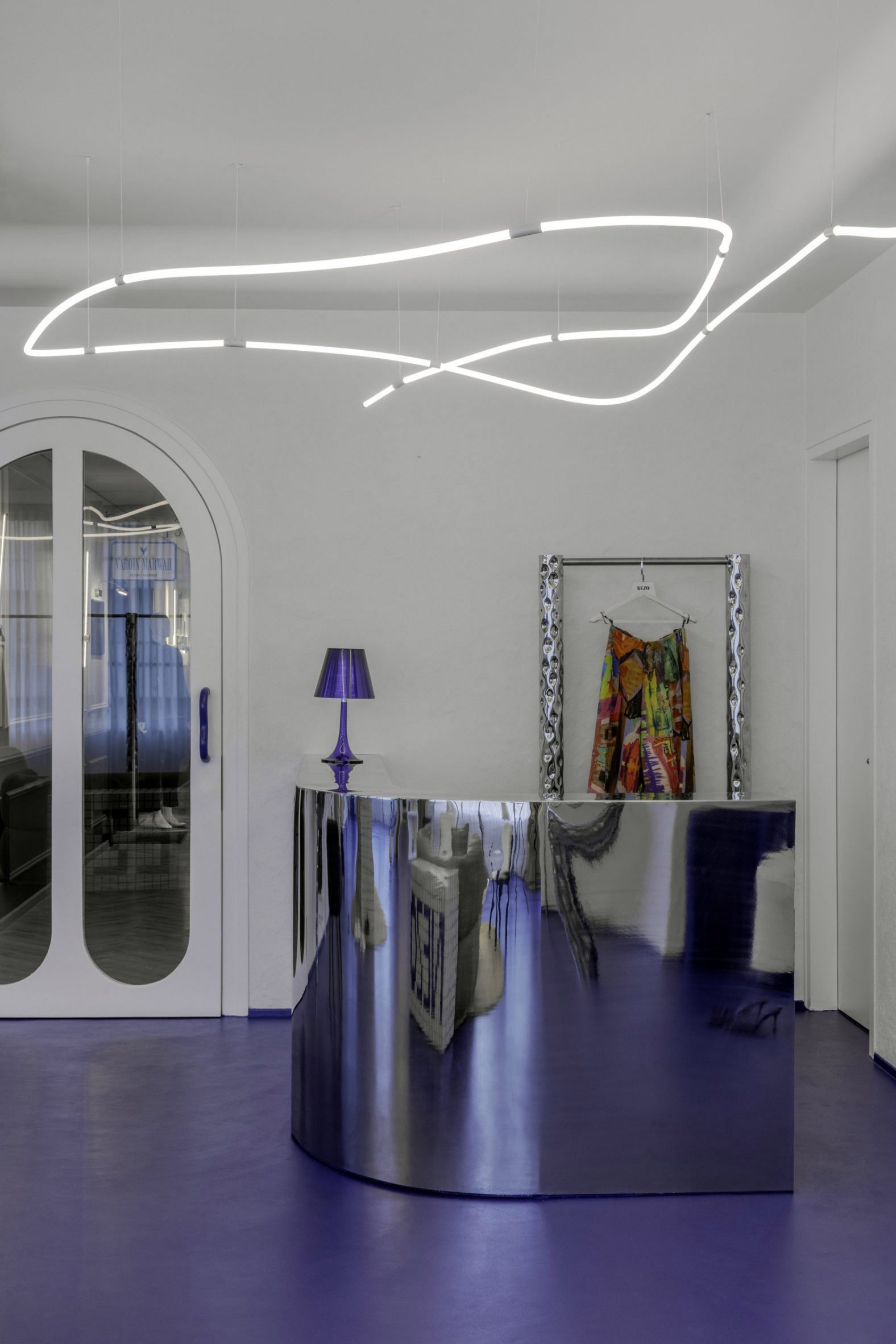 Metallic retail interiors
