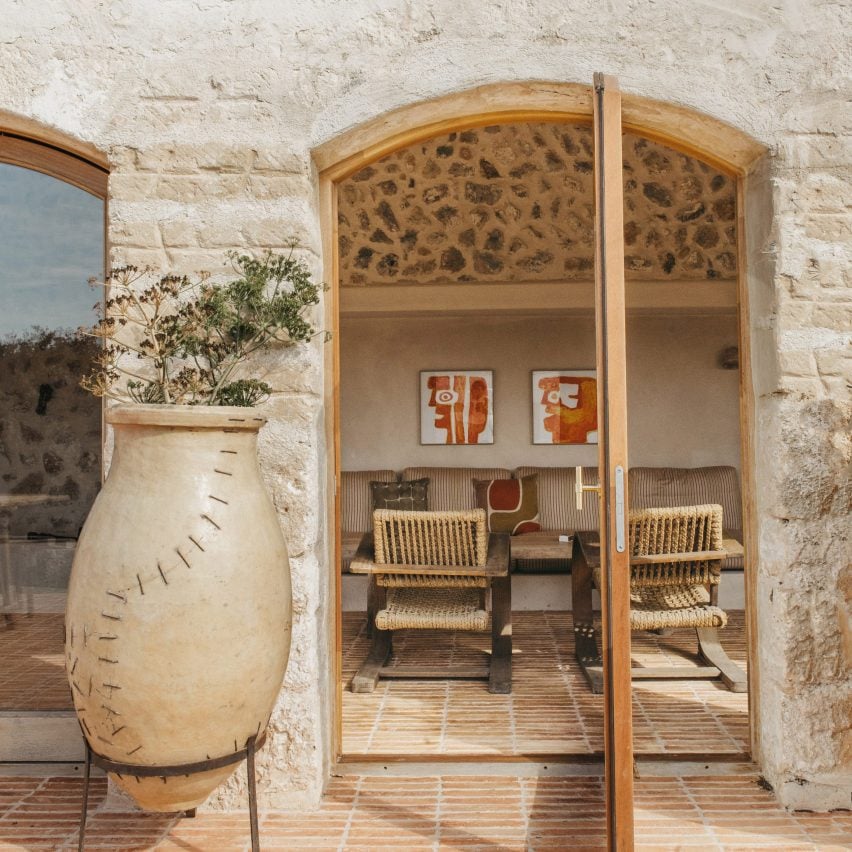 Living room in Estancia San José, Menorca, Spain, by Atelier du Pont and Aru Arquitectura