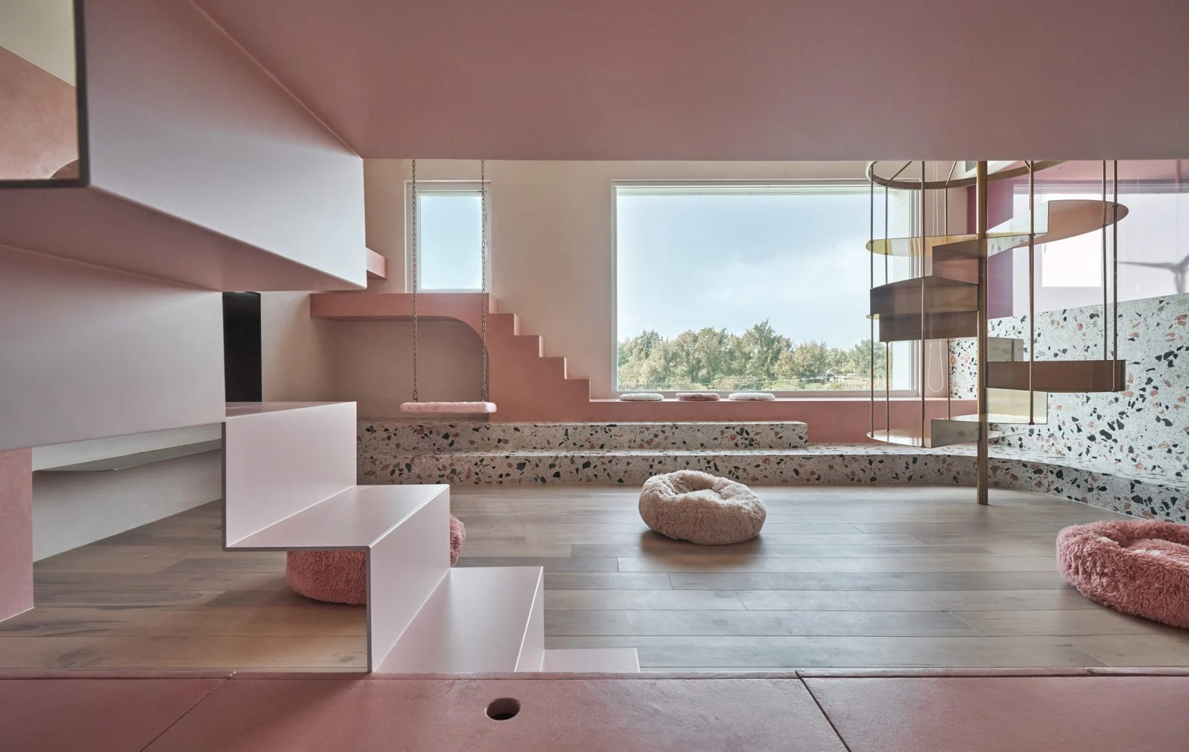 pink room for cats