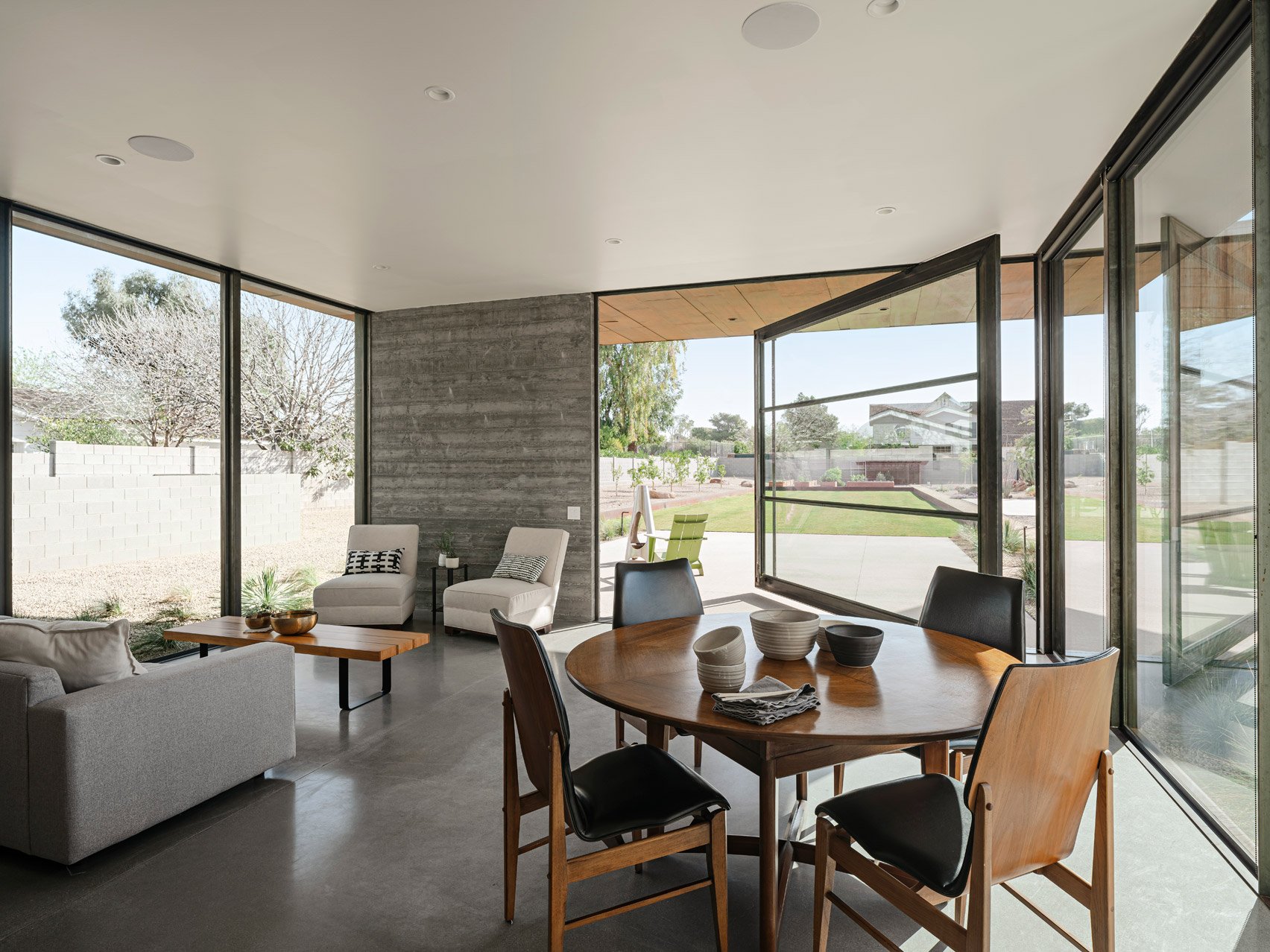 Pivot door in a US home