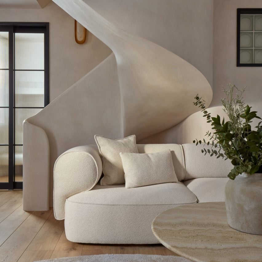Spiral staircase in Pimlico home