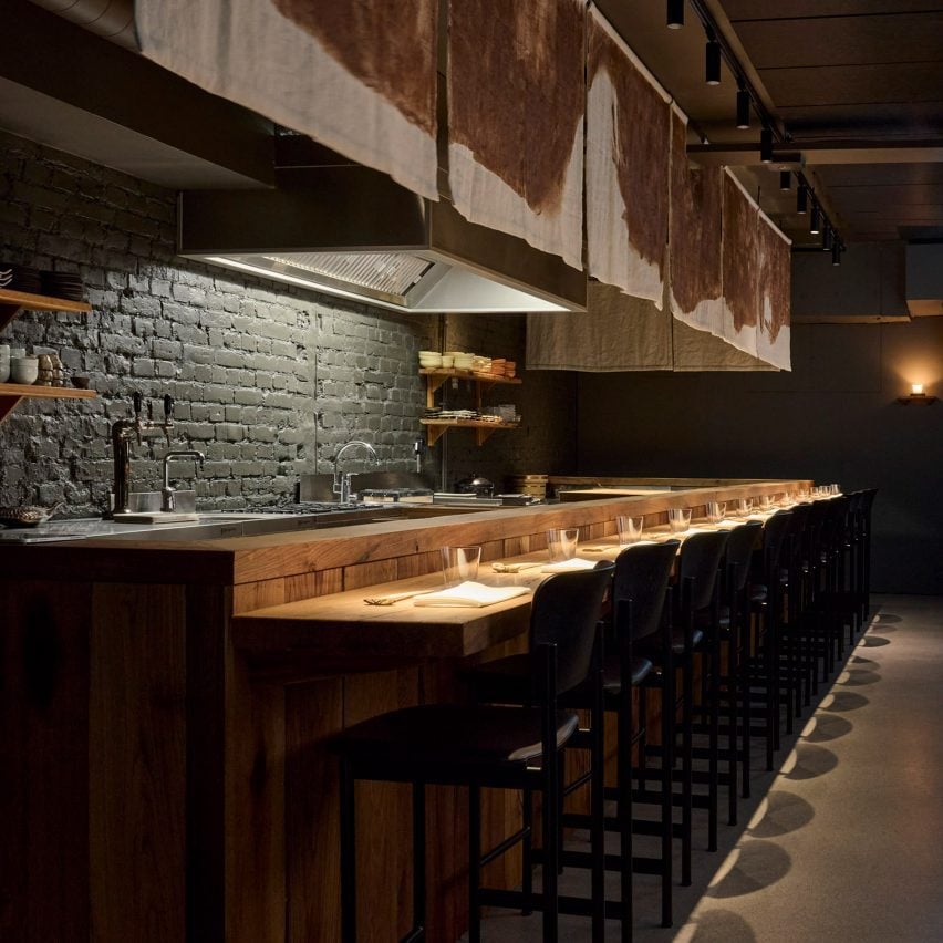 Counter at Shii restaurant in Helsinki by Joanna Laajisto