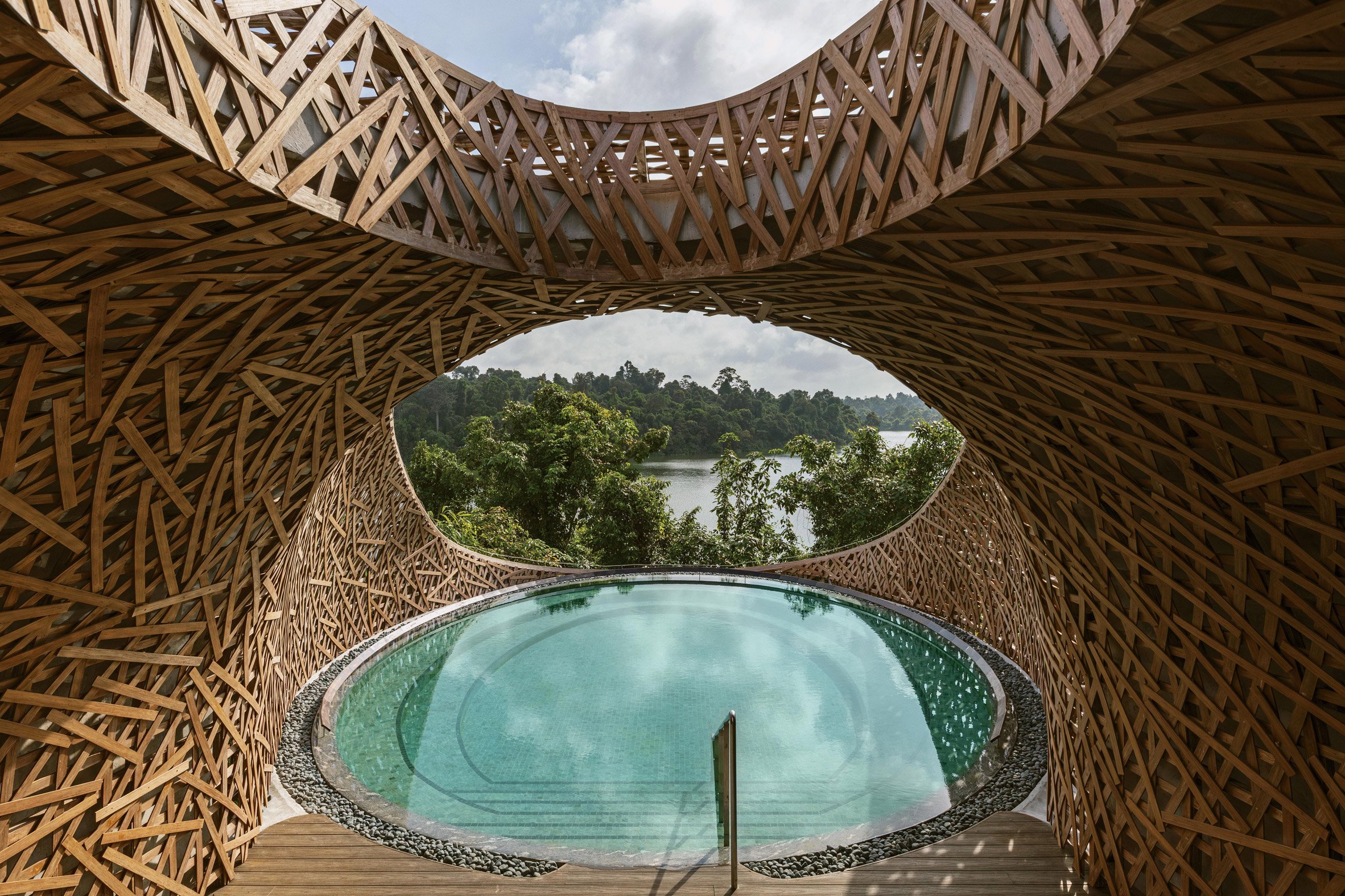 Private pool at eco-resort by WOW Architects