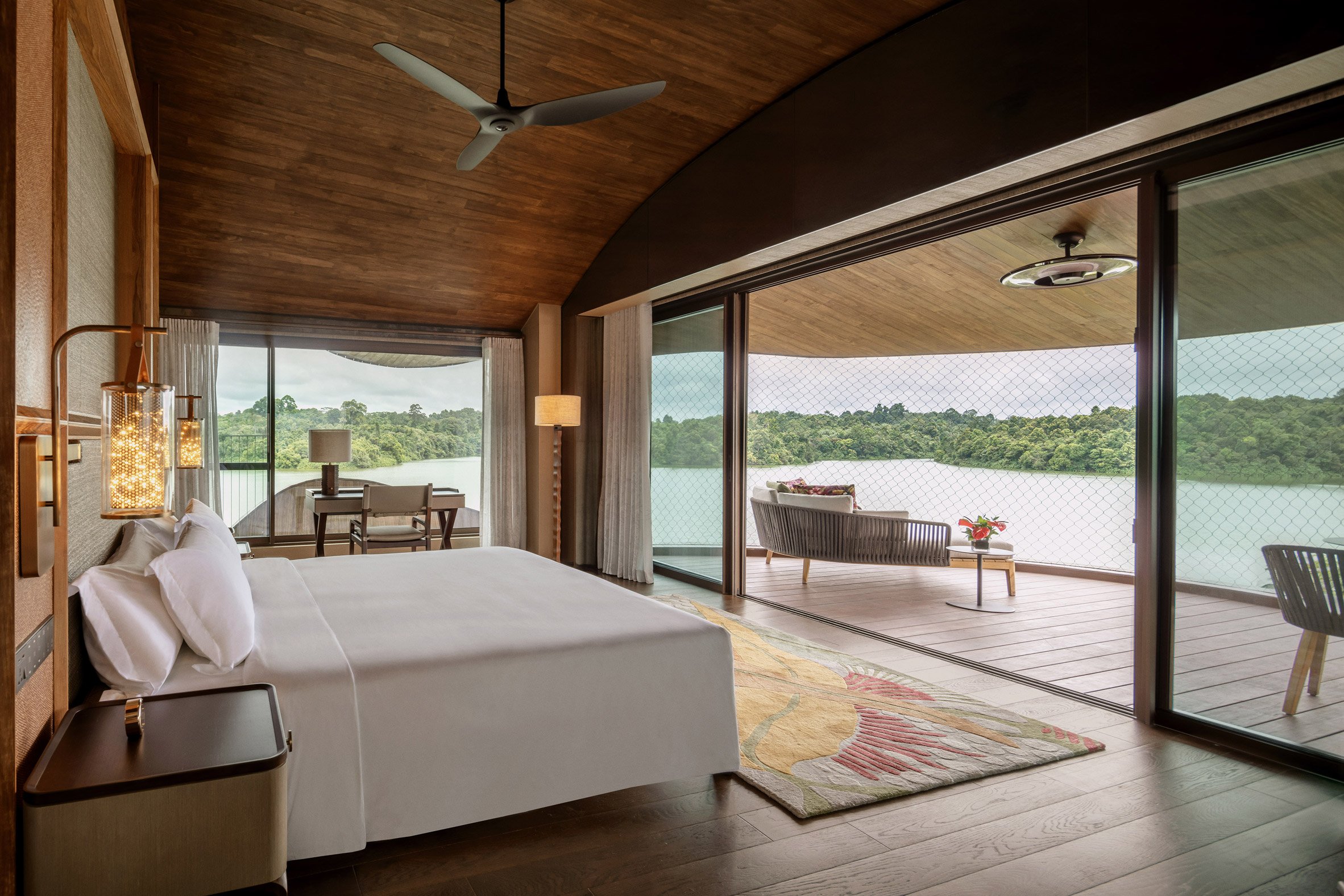Interior view of treehouse pods designed by WOW Architects
