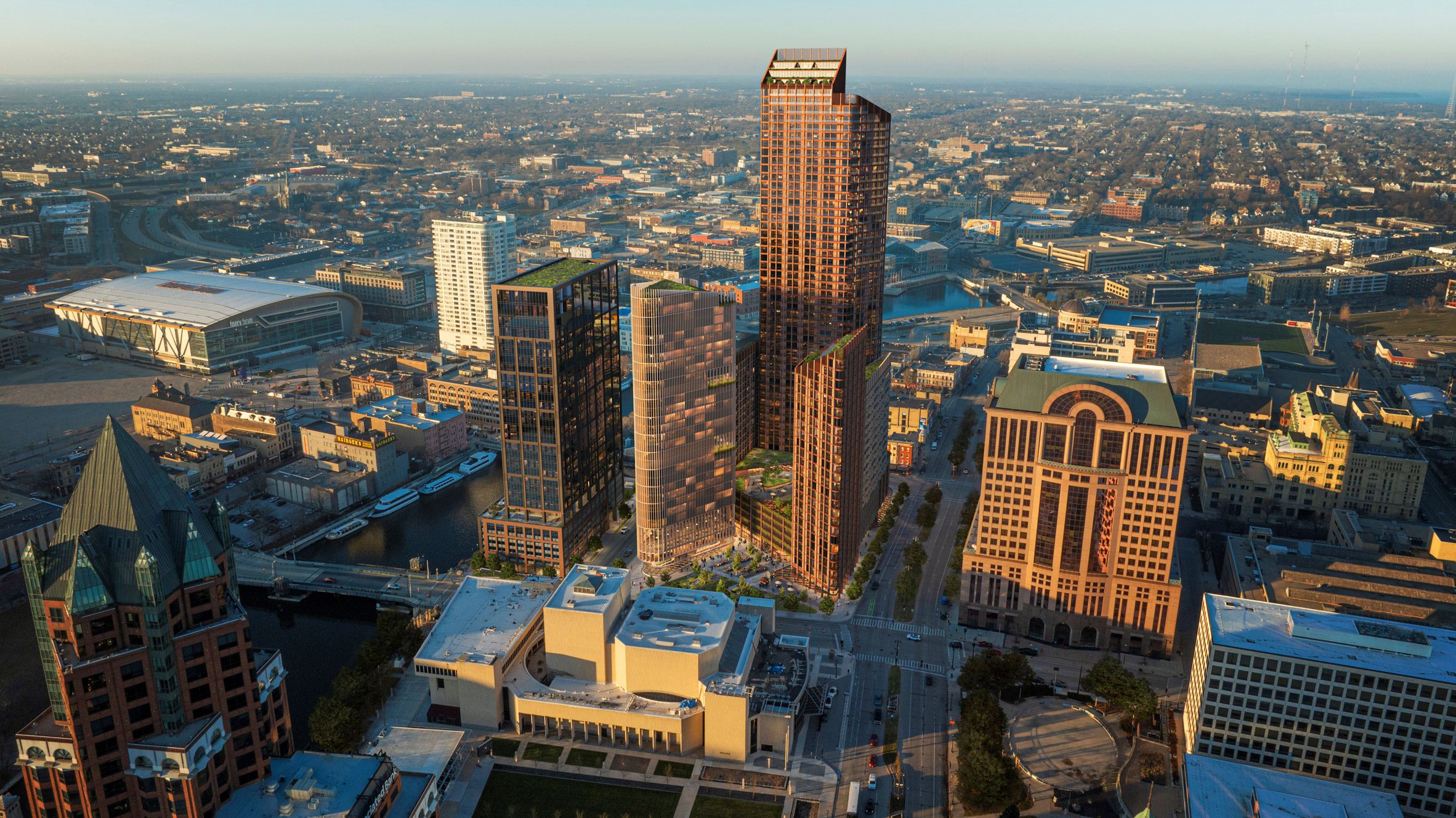 Visual of world's tallest timber building in Milwaukee