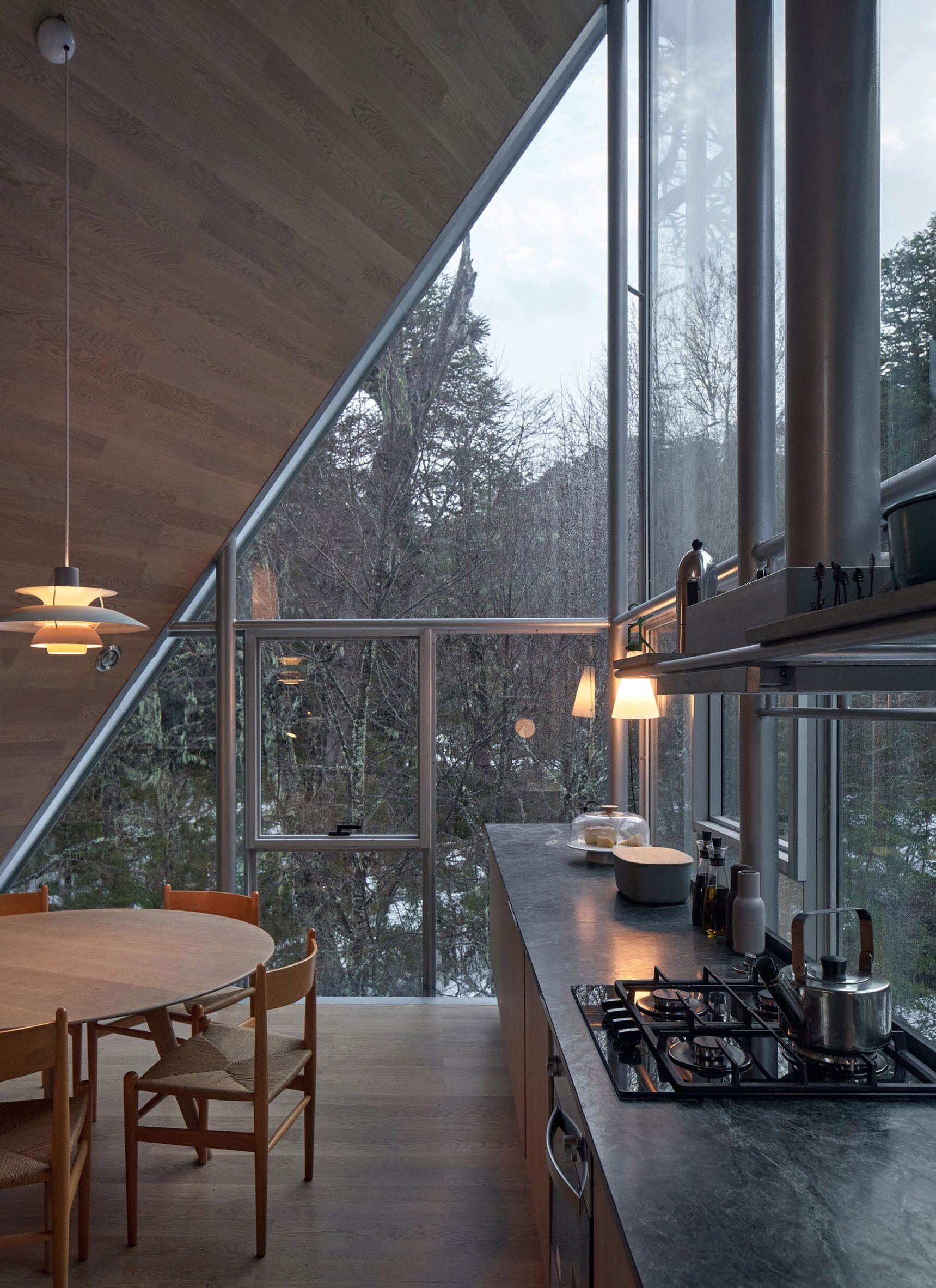 Kitchen in metal Chilean house