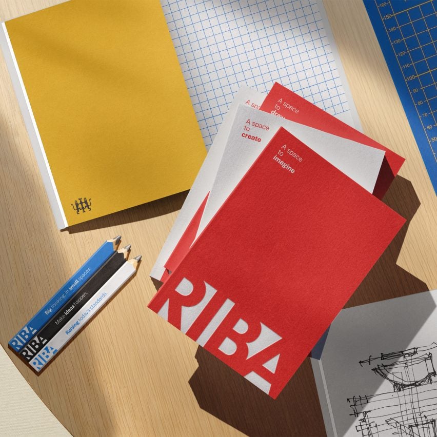 RIBA logo redesign on stationary